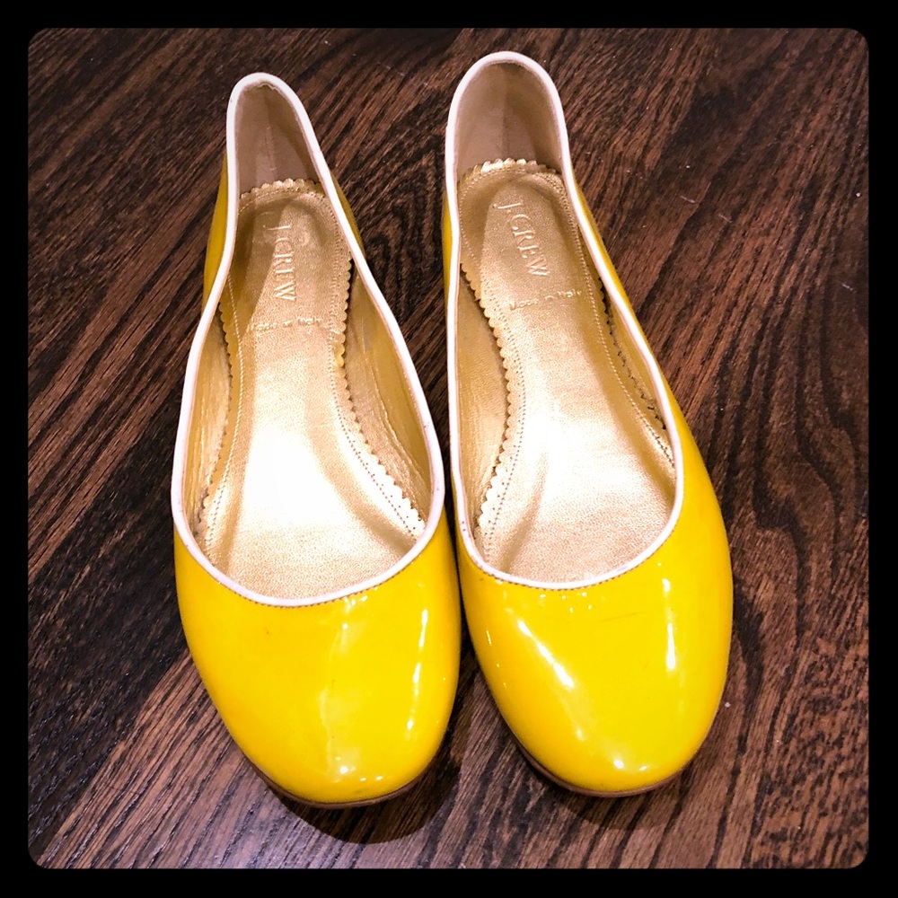 Yellow J. Crew ballet flats